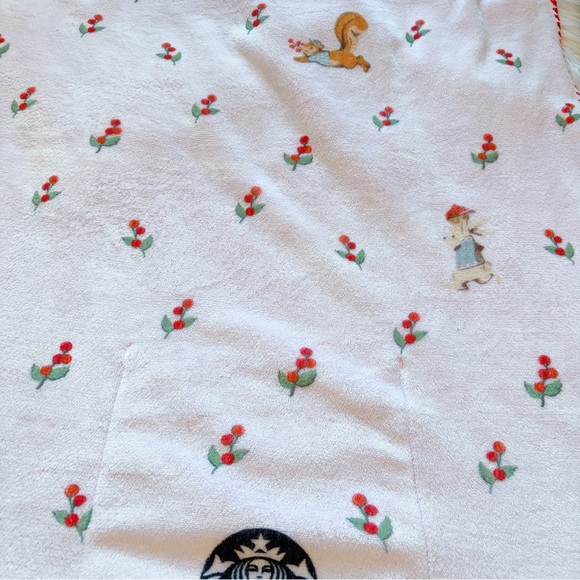 Starbucks Korea 2020 Limited Autumn Coffee Rabbit Cherry Blanket - Picture 9 of 9
